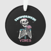 Zomer Vibes Spooky Summer Pumpkin Classic Ornament (voorkant)