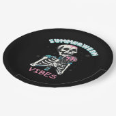 Zomer Vibes Spooky Summer Pumpkin Classic Papieren Bordje (Gekanteld)