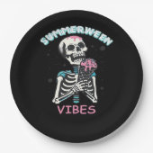 Zomer Vibes Spooky Summer Pumpkin Classic Papieren Bordje (Voorkant)