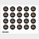 Zomer Vibes Spooky Zomer Pompoen Oversized Ronde Sticker (Vel)