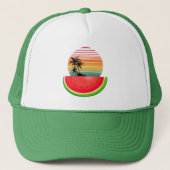 Zomer Vibes Sunset Watermelon Trucker Pet (Voorkant)