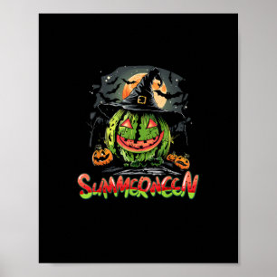 Zomer Vibes Sweet Ice Cream Watermeloen Zomer Poster