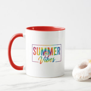 ZOMER Vibes Tie-Dye Regenboog Koffiemok  Vettig Mok