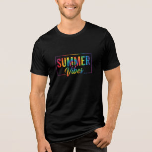 ZOMER Vibes Tie-Dye T-Shirt – Kleurrijke Regenboog