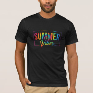 ZOMER Vibes Tie-Dye T-Shirt – Kleurrijke Regenboog