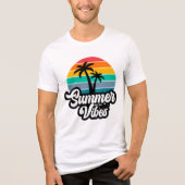 Zomer Vibes Tropical Lake Scene-32922 Tri-Blend Shirt (Voorkant)