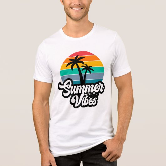 Zomer Vibes Tropical Lake Scene-32922 Tri-Blend Shirt (Voorkant)