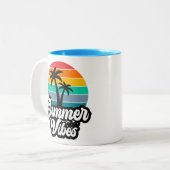 Zomer Vibes Tropical Lake Scene-32922 Tweekleurige Koffiemok (Voorkant links)