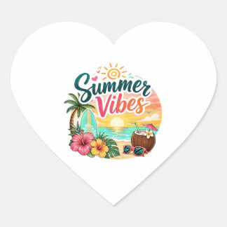 Zomer Vibes Tropisch Strand Sticker | Mooie Zonson