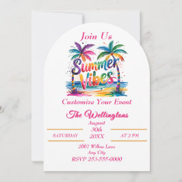 Zomer Vibes Tropische Palm Tree Ocean Customize Kaart