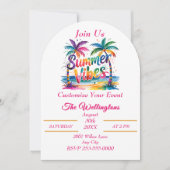 Zomer Vibes Tropische Palm Tree Ocean Customize Kaart (Voorkant)