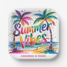 Zomer Vibes Tropische Palm Tree Ocean Customize