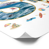 Zomer Vibes Typografie Collage Kunst Poster (Hoek)