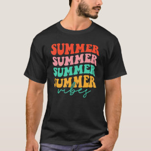 Zomer Vibes Typografie Hawaii Beach Zomer Vacati T-shirt