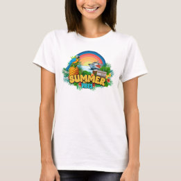 Zomer Vibes Vakantie Strand T-shirt
