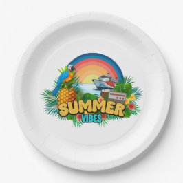 Zomer Vibes Vakantie Strandfeest Papieren Bordje