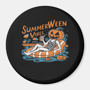 Zomer vibes voor Spooky Summer, Halloween Gift Magneet