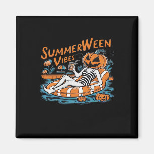 Zomer vibes voor Spooky Summer, Halloween Gift Magneet