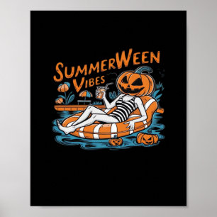 Zomer vibes voor Spooky Summer, Halloween Gift Poster
