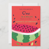 Zomer Vibes Watermeloen Feest Uitnodiging (Voorkant)