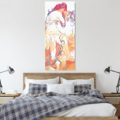 Zomer (vier seizoenen), Alphonse Mucha Canvas Prin (Insitu (Slaapkamer))