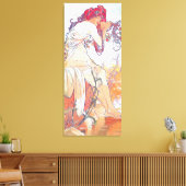 Zomer (vier seizoenen), Alphonse Mucha Canvas Prin (Insitu (Woonkamer))