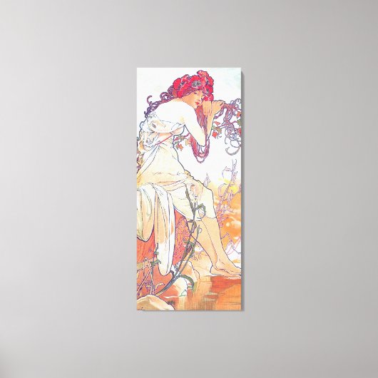 Zomer (vier seizoenen), Alphonse Mucha Canvas Prin (Voorkant)