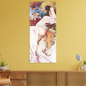 Zomer (vier seizoenen), Alphonse Mucha Canvas Prin (Insitu (Woonkamer))