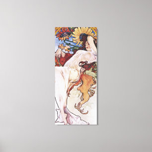 Zomer (vier seizoenen), Alphonse Mucha Canvas Prin Afdruk