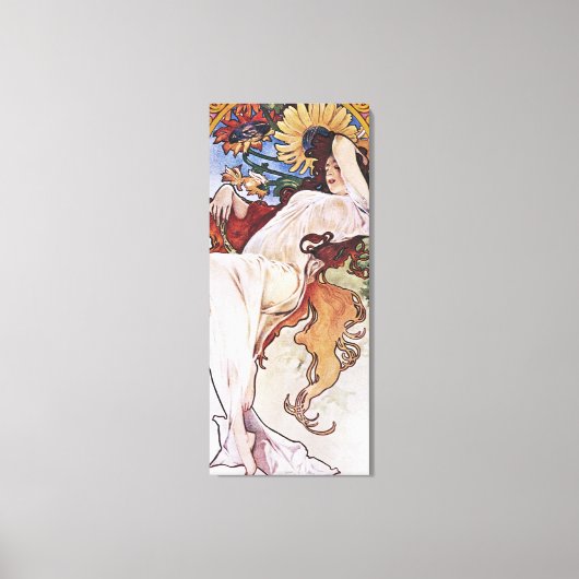 Zomer (vier seizoenen), Alphonse Mucha Canvas Prin Afdruk (Voorkant)