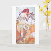 Zomer (vier seizoenen), Alphonse Mucha Kaart (Gele Bloem)