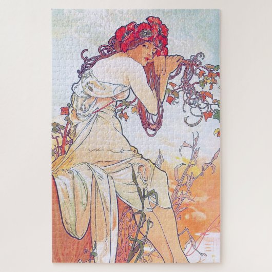 Zomer (vier seizoenen), Alphonse Mucha Legpuzzel (Verticaal)