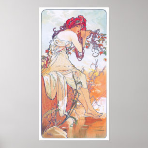 Zomer (vier seizoenen), Alphonse Mucha Poster