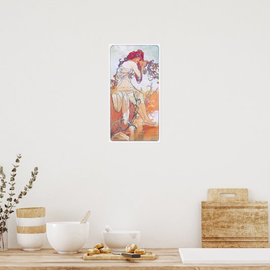Zomer (vier seizoenen), Alphonse Mucha Poster (Keuken)