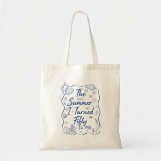 Zomer Vijftig Worden Opgericht 1976 Schelp Kust Tote Bag