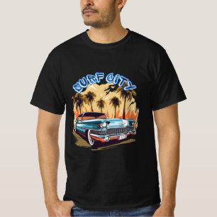 Zomer Vintage Amerikaanse Spierauto's T-shirt