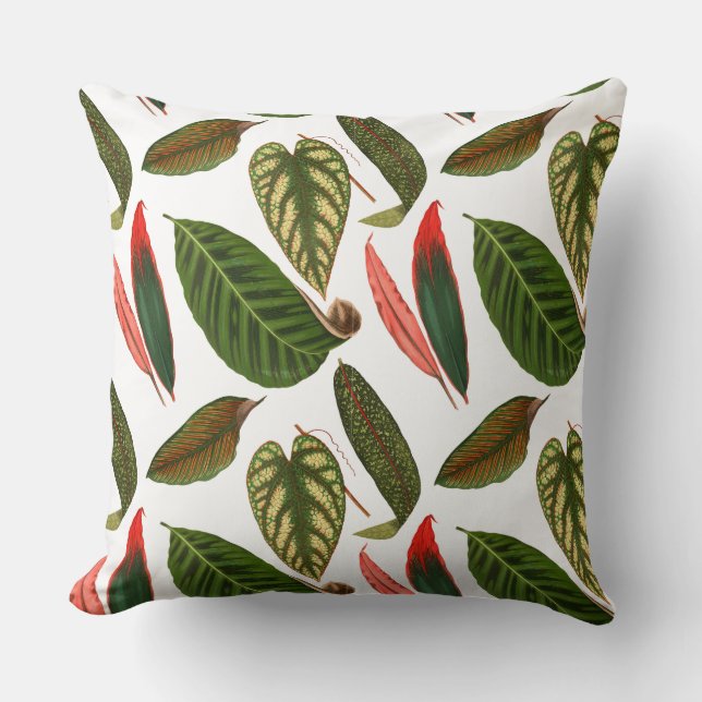 Zomer Vintage Bloemmotief Worp Kussen (Voorkant)