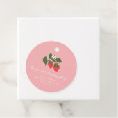 Zomer Vintage Roze Aardbei Boho Bruiloft  Bedankjes Labels (In situ)