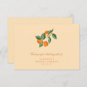 Zomer Vintage Sinaasappels Boho Aangepaste Bruilof Bedankkaart (Voorkant / Achterkant)