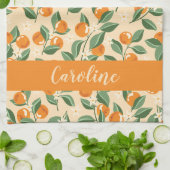 Zomer Vintage Sinaasappels Boho Fruit Persoonlijk Theedoek (Gevouwen)