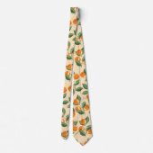 Zomer Vintage Sinaasappels Boho Natuur Fruit Stropdas (Achterkant)