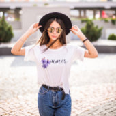 Zomer Violet Bloemen en vlinder T-shirt