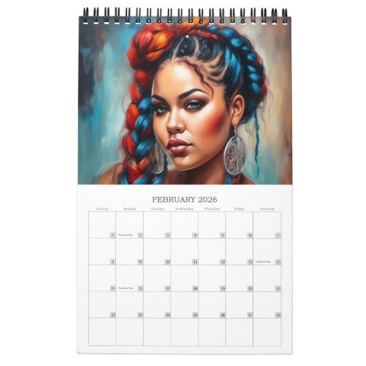 Zomer Vlechten Fantasy Moderne Kunst Kalender (Feb 2026)
