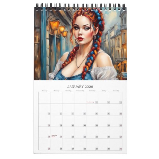Zomer Vlechten Fantasy Moderne Kunst Kalender (Jan 2026)