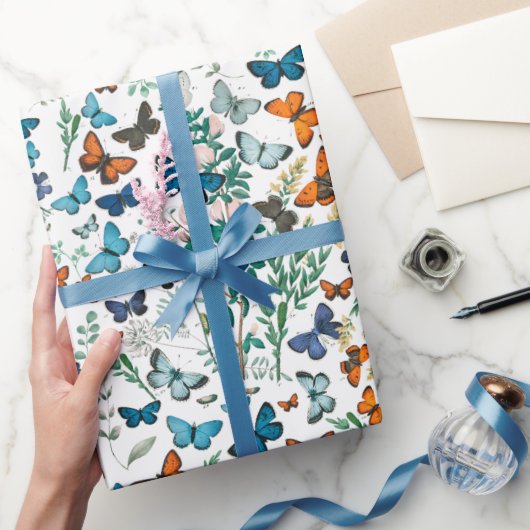 Zomer Vlinder Bloem Cadeaupapier (Geschenken)