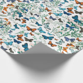 Zomer Vlinder Bloem Cadeaupapier (Hoek)