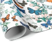 Zomer Vlinder Bloem Cadeaupapier (Rol Hoek)