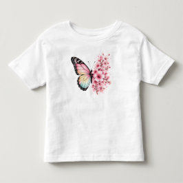 Zomer Vlinder Bloemen Waterverf Bloemendesign Kinder Shirts