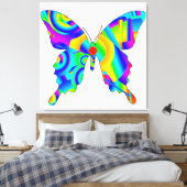 Zomer Vlinder Opgespannen Canvas Print (Insitu (Slaapkamer))