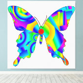Zomer Vlinder Opgespannen Canvas Print (Insitu (Houten vloer))